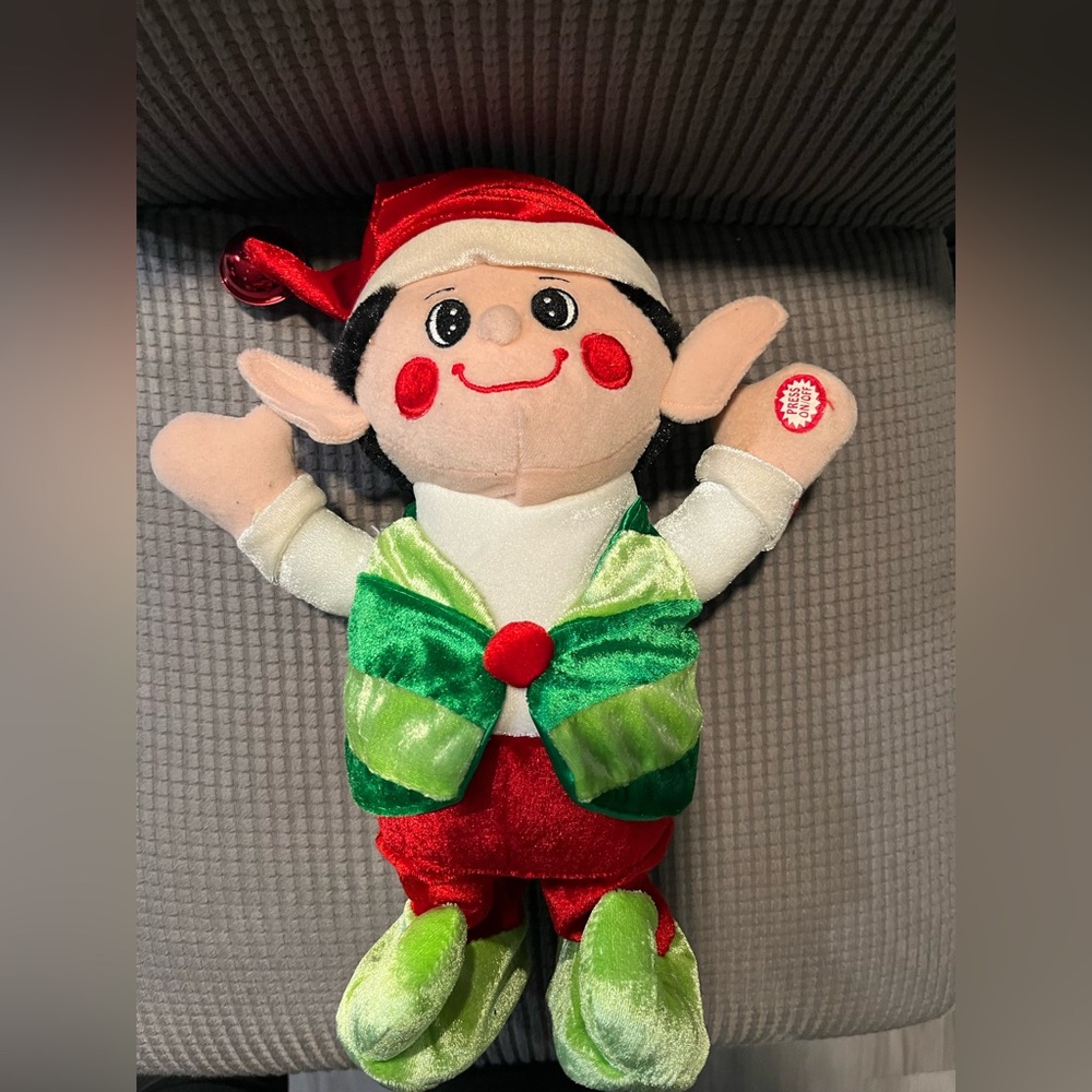 Festive Elf Toy with Red Hat - Picture 4 of 5
